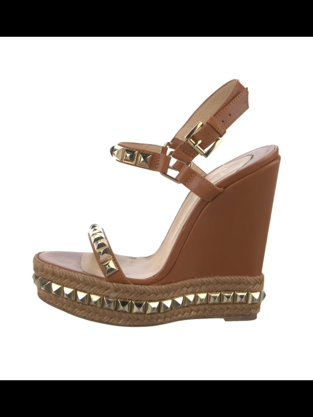❤️ RED BOTTOM ❤️ Christian Louboutin Women's Wedges Leather